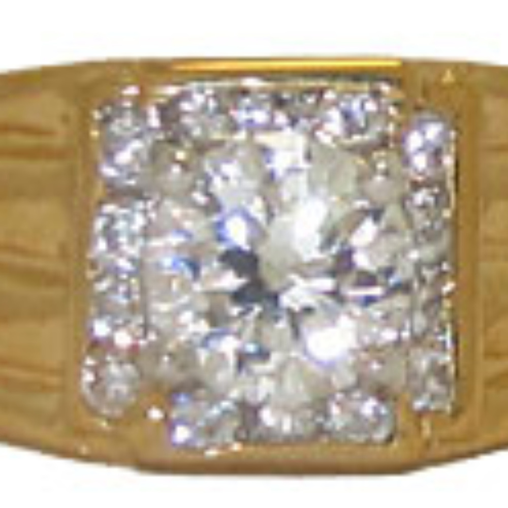 Mens Quality Cubic Zirconia Ring NWT